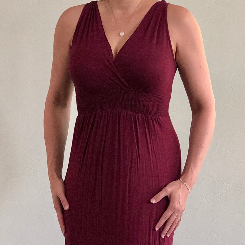 Maroon Maxi Dress